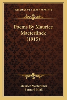 Paperback Poems By Maurice Maeterlinck (1915) Book