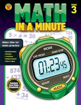 Paperback Math in a Minute, Grade 3 Book