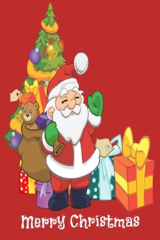 Paperback Merry Christmas: Santa Christmas Notebook For Kids To Write And Coloring Book