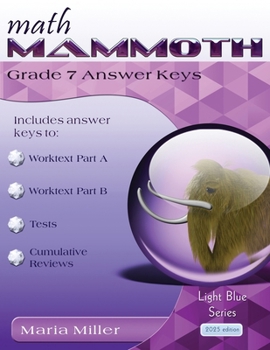 Paperback Math Mammoth Grade 7 Answer Keys Book