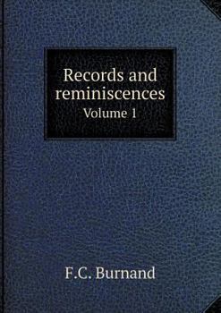 Paperback Records and reminiscences Volume 1 Book