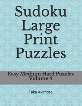 Paperback Sudoku Large Print Puzzles: Easy Medium Hard Puzzles Book