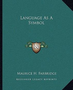 Paperback Language As A Symbol Book