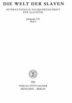 Paperback Die Welt Der Slaven. Jahrgang LVI (2011) Heft 1 [German] Book