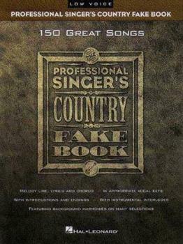 Paperback Professional Singer's Country Fake Book: Low Voice Book