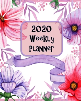 2020 Weekly Planner: An Organizer Diary with Self-Care, Goals, Victories, Vision Board, Financial Notes, US National Holidays, and Reflections Dated ... December for Men, Women, Kids - Flower Garden