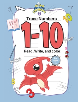 Paperback Read, Write, and Trace Numbers 1-10 for ages +2: Preschool Math Workbook for kids Ages 2+ Math Preschool Learning Numbers Tracing and Activities book