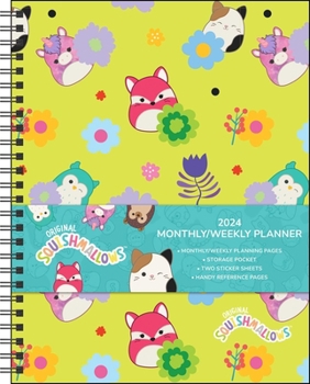 Calendar Squishmallows 12-Month 2024 Monthly/Weekly Planner Calendar Book