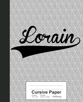 Paperback Cursive Paper: LORAIN Notebook Book