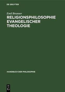 Hardcover Religionsphilosophie Evangelischer Theologie [German] Book