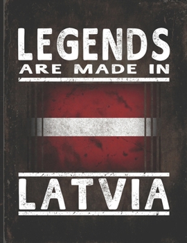 Legends Are Made In Latvia: Customized Gift for Latvian Coworker  Undated Planner Daily Weekly Monthly Calendar Organizer Journal
