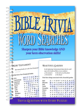 Spiral-bound Bible Trivia Word Searches Book