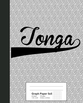 Paperback Graph Paper 5x5: TONGA Notebook Book
