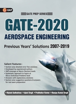 Paperback GATE 2020 - Aerospace Engineering - 13 Years' Section-wise Solved Paper 2007-19 Book