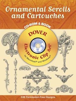 Paperback Ornamental Scrolls and Cartouches [With CD-ROM] Book