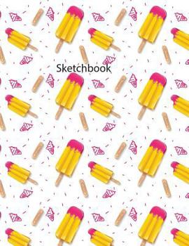 Paperback Sketchbook: Sketchbook ice cream colorful 8.5" X 11", Personalized Artist Sketchbook: 110 pages, Sketching, Drawing and Creative D Book