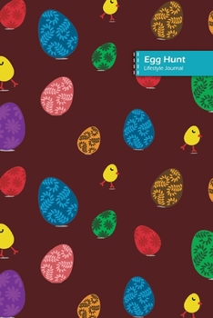 Paperback Egg Hunt Lifestyle Journal, Blank Write-in Notebook, Dotted Lines, Wide Ruled, Size (A5) 6 x 9 In (Brown) Book