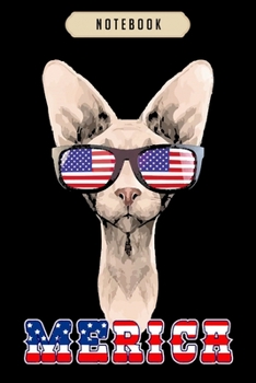 Notebook: Cats ca merica 4th of july usa american Notebook|6x9(100 pages)Blank Lined Paperback Journal For Student, kids, women, girls, boys, men, birthday gifts|Veteran day gifts notebook