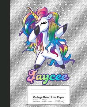 Paperback College Ruled Line Paper: JAYCEE Unicorn Rainbow Notebook Book