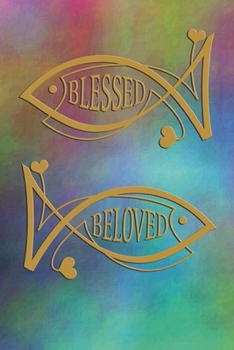 Blessed Beloved: Fish symbol, Christian symbols, jesus fish symbol, spiritual diary, notebook with fish. Format A5, 120 pages, discreet light grey lined.