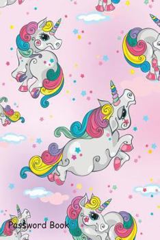 Paperback Password Book: Include Alphabetical Index with Seamless Pattern Magic Unicorns Book