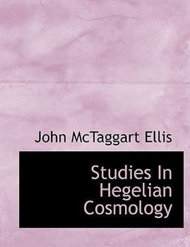 Paperback Studies in Hegelian Cosmology Book