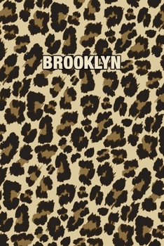 Paperback Brooklyn: Personalized Notebook - Leopard Print Notebook (Animal Pattern). Blank College Ruled (Lined) Journal for Notes, Journa Book