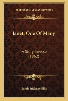 Paperback Janet, One Of Many: A Story Inverse (1862) Book