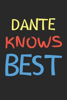 Paperback Dante Knows Best: Lined Journal, 120 Pages, 6 x 9, Dante Personalized Name Notebook Gift Idea, Black Matte Finish (Dante Knows Best Jour Book