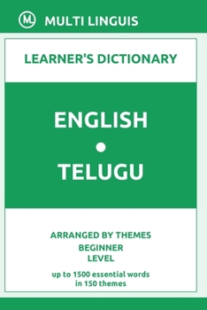 Paperback English-Telugu Learner's Dictionary (Arranged by Themes, Beginner Level) Book