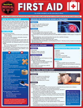 Misc. First Aid: A Quickstudy Laminated Reference Guide Book