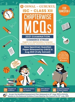 Paperback Chapterwise MCQs Book for Commerce Stream: ISC Class 12 for Semester I 2021 Exam Book