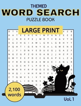 Paperback Themed Word Search Puzzle Book Vol. 1 [Large Print] Book