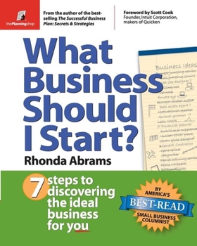 Paperback What Business Should I Start?: 7 Steps to Discovering the Ideal Business for You Book
