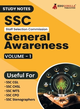 Paperback Study Notes for SSC General Awareness (Vol 1) - Topicwise Notes for CGL, CHSL, SSC MTS, CPO and Other SSC Exams with Solved MCQs Book