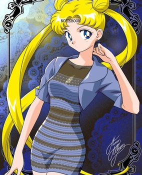 Notebook: Sailor Moon Anime Soft Glossy Cover College Ruled Pages Book 7.5 x 9.25 Inches 110 Pages