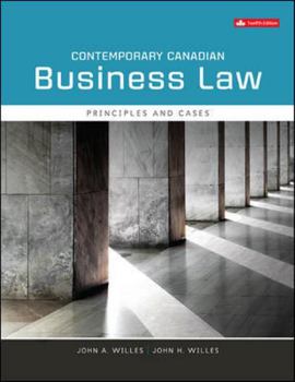 Paperback Contemporary Canadian Business Law Book