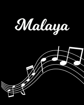 Malaya: Sheet Music Note Manuscript Notebook Paper | Personalized Custom First Name Initial M | Musician Composer Instrument Composition Book | 12 ... Guide | Create Compose & Write Creative Songs