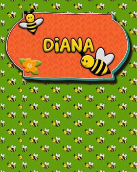 Paperback Handwriting Practice 120 Page Honey Bee Book Diana: Primary Grades Handwriting Book K-2 Book