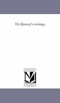 Paperback de Quincey's Writings: Note Book of an English Opium-Eater Book