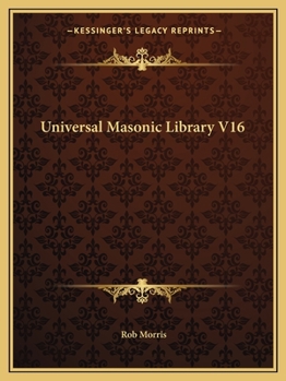 Paperback Universal Masonic Library V16 Book