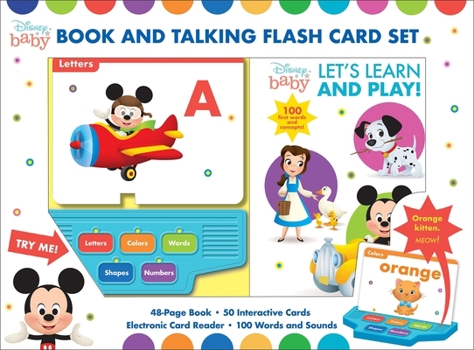 Misc. Disney Baby: Let's Learn and Play! Book and Talking Flash Card Sound Book Set [With Battery] Book