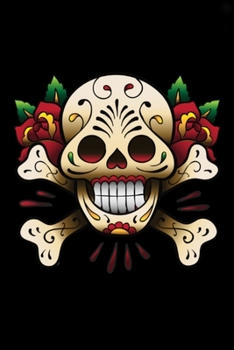 Journal: Skull Rose Tattoo Lined Notebook: 110 Blank Lined (6x9) Pages to Jot Down Your Thoughts