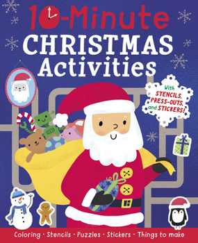 Paperback 10-Minute Christmas Activities: With Stencils, Press-Outs, and Stickers! Book