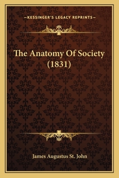 Paperback The Anatomy Of Society (1831) Book