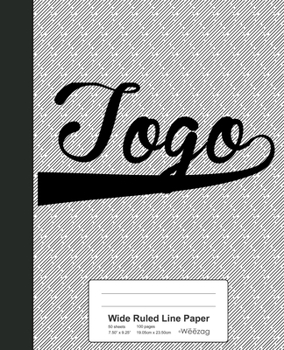 Paperback Wide Ruled Line Paper: TOGO Notebook Book