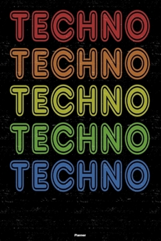Techno Planner: Techno Retro Music Calendar 2020 - 6 x 9 inch 120 pages gift