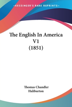 Paperback The English In America V1 (1851) Book