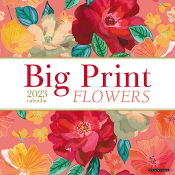 Calendar Big Print Flowers 2023 Wall Calendar Book
