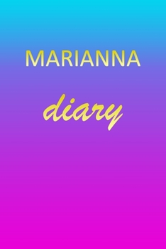 Marianna: Journal Diary | Personalized First Name Personal Writing | Letter M Blue Purple Pink Gold Effect Cover | Daily Diaries for Journalists & ... Taking | Write about your Life & Interests